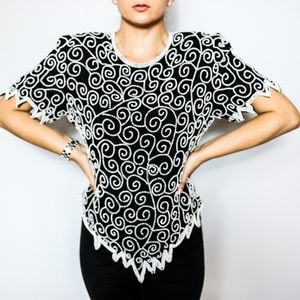 Vintage beaded blouse
